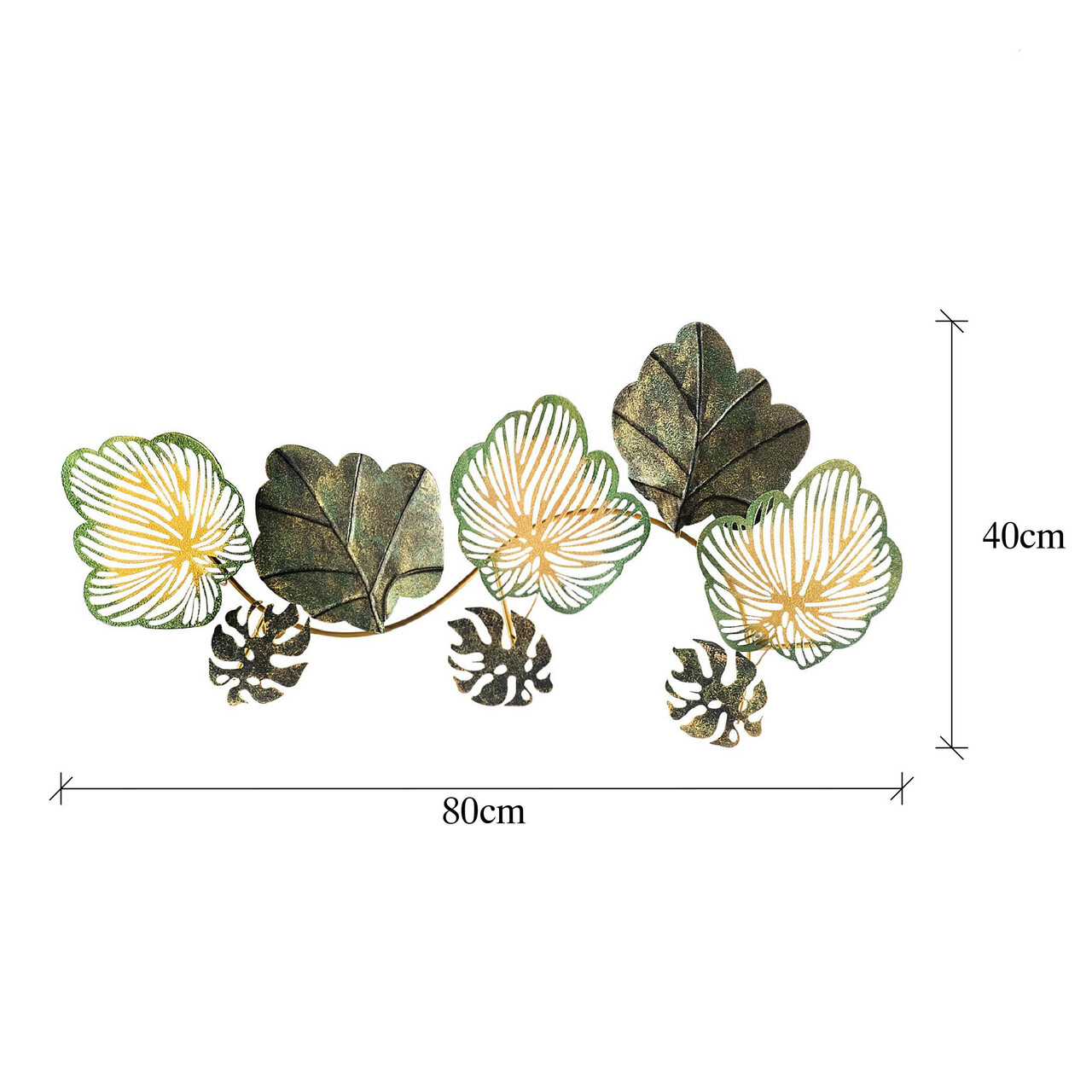 Decoratiune de perete, Zhoushan, Metal, Dimensiune: 80 x 7 x 40 cm, Multicolor