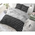 Lenjerie de pat pentru doua persoane, Nina Grey, Royal Textile, 3 piese, amestec bumbac, multicolor