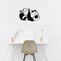 Decoratiune de perete, Panda2 Metal Decor, metal, 52 x 31 cm, negru