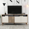 Bufet inferior Milan, Hommy Craft, 180x35x78.6 cm, maro/crem