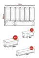 Set organizator sertare, Hermia, 639OKK1257, Dimensiune: 7,5 x 22 cm (6 bucăți), Transparent
