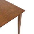 Set masa si 4 scaune Diego, Pakoworld, 112x72x74 cm, MDF/lemn de cauciuc, maro/maro