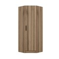 Dulap pentru haine, Minerva, Kale 1 Walnut, 74x210x52 cm, PAL, Maro