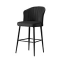 Set scaun de bar (2 bucăți), Beckley, Rubi, PAL, Negru