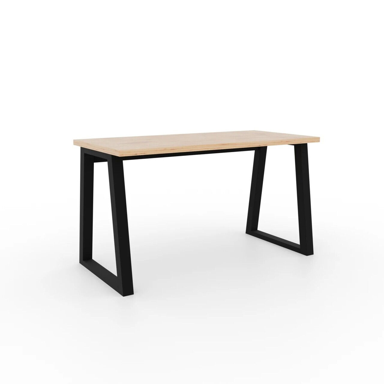 Birou ADRK, Iwo, 135x65x75.2 cm, PAL laminat, artisan/negru — imaginea 3