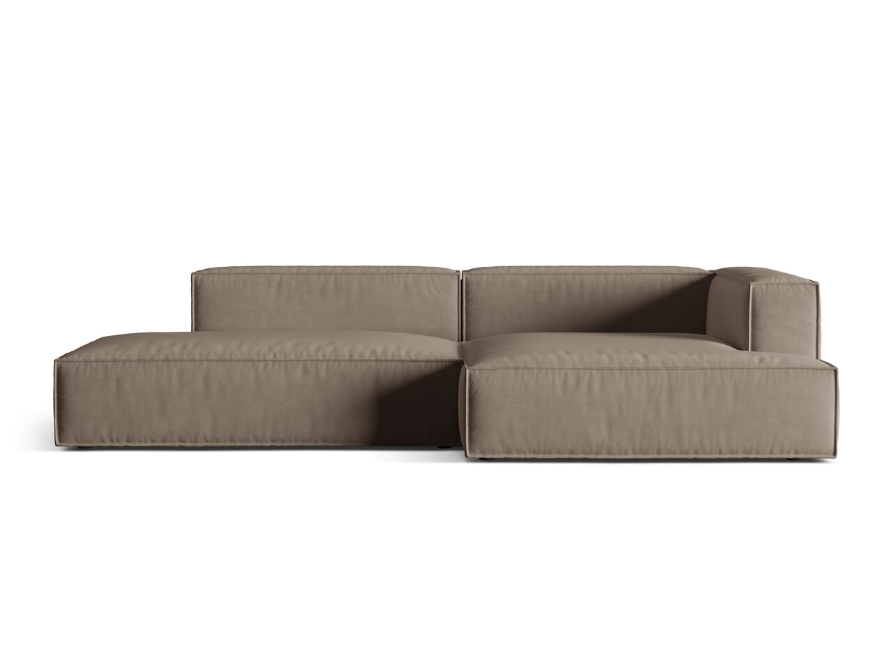 Coltar modular dreapta 4 locuri, Nuria-88, Micadoni Home, 312x147x72 cm, catifea, gri beton Colțare 2