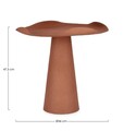 Masuta de cafea Lalita, Bizzotto, Ø46 x 47.5 cm, aluminiu cu efect antichizat, finisaj mat, teracota