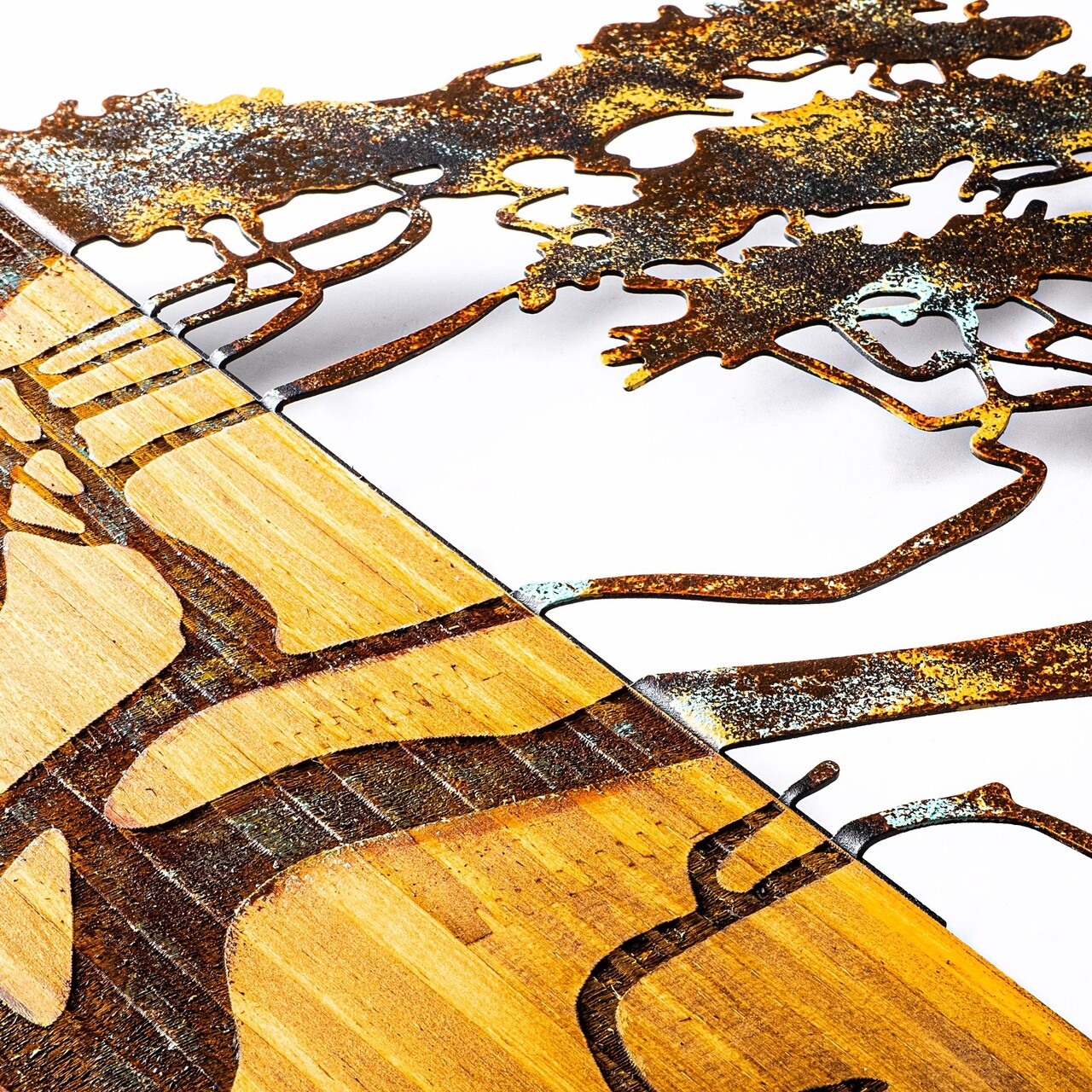 Decoratiune de perete, Acacia Tree, Lățime: 90 cm Înălțime: 58 cm Adâncime: 3 cm, Multicolor - view 6