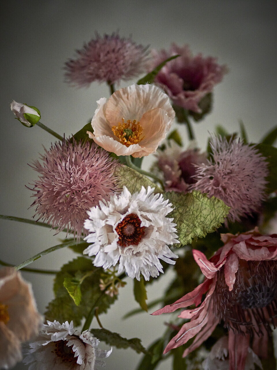 Buchet flori artificiale, Bloomingville, Dust, 40x109 cm, poliester/polietilena, roz - view 2