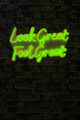Decoratiune luminoasa LED, Look Great Feel Great, Benzi flexibile de neon, DC 12 V, Verde