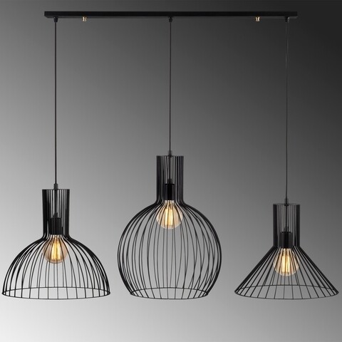 Lustra, Fellini – MR – 768, Alby, 145 x 38 x 158 cm, 3 x E27, 40W, negru Alby