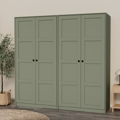 Dulap pentru haine, Hanah Home, Lucas 1600-245, 188x190x60 cm, Verde
