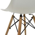 Scaun Julia, Pakoworld, 46x50x82 cm, lemn de fag/polipropilena, alb