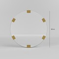 Oglinda decorativa, Neostill, Chakra, Metal, Auriu