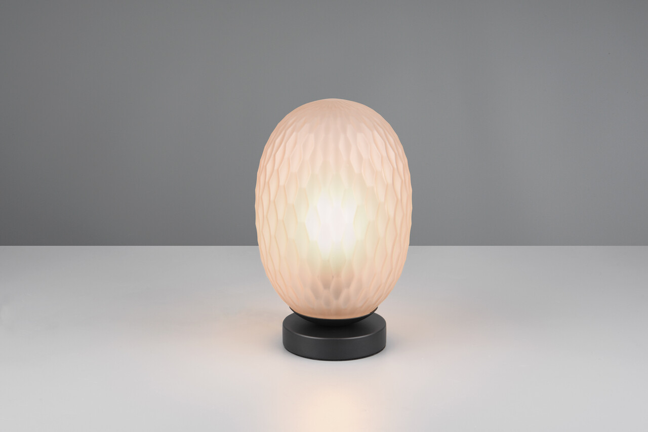 Lampa de masa Facette, TRIO, 17.5x28.5 cm, 25W, 1x E27, metal, chihlimbar