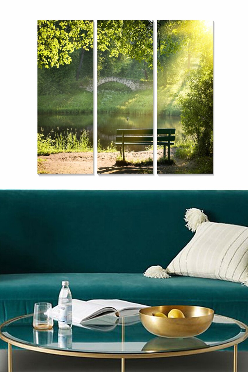 Set 3 tablouri decorative MDF1006701 20 x 50 cm 3 piese Multicolor