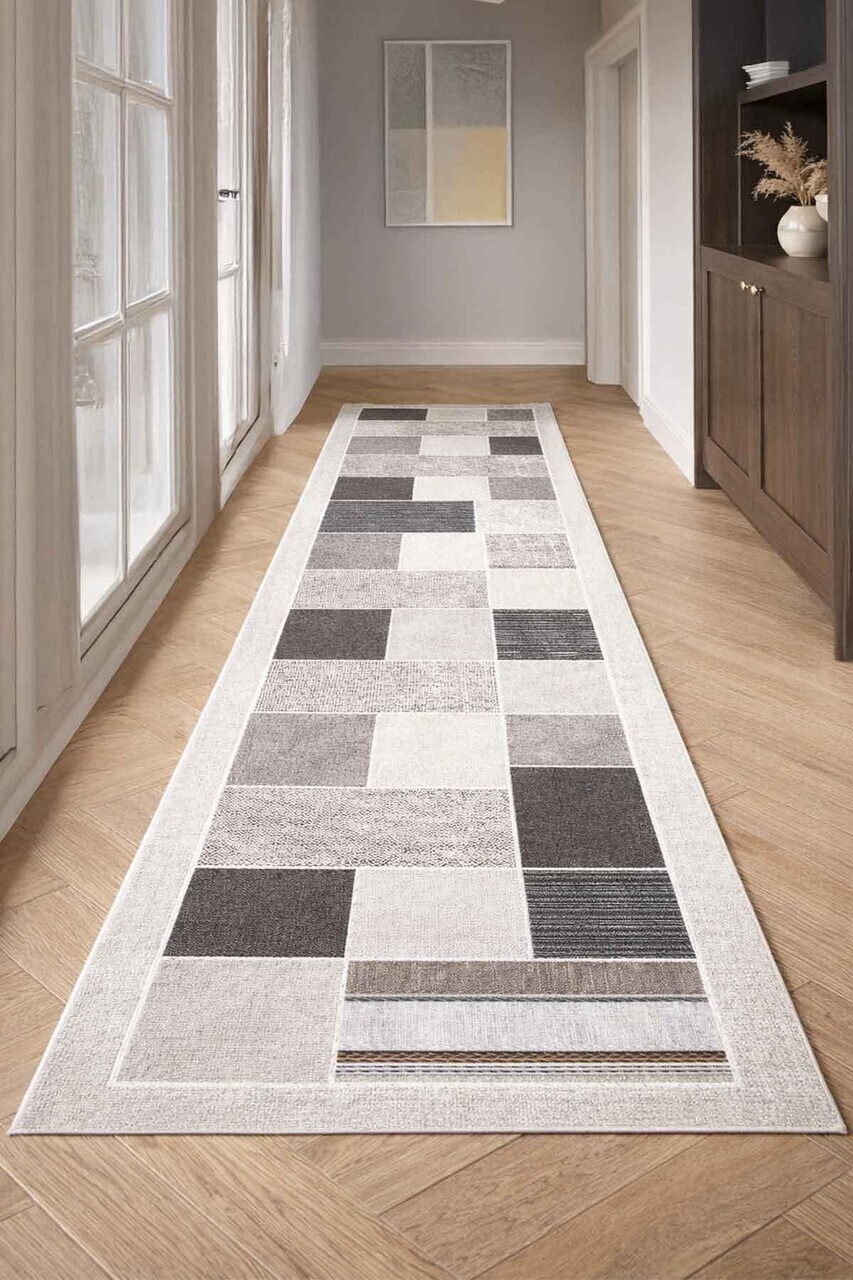 Covor, CLR-7384-HALI-38, 100x150 cm, Poliester, Gri — imaginea 2