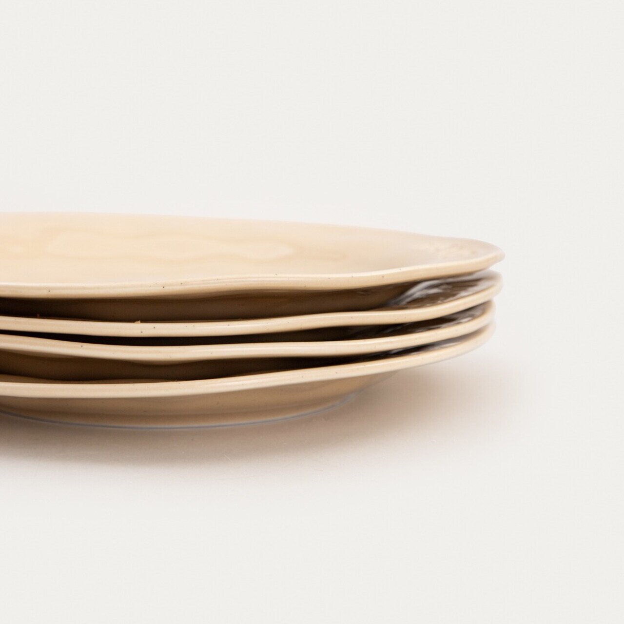 Set 4 farfurii desert Isernia, Homla, 20 cm, portelan, bej - view 3