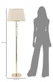 Lampadar Praga, Mauro Ferretti, 1 x E27, 40W, 45x165 cm, fier/sticla, auriu