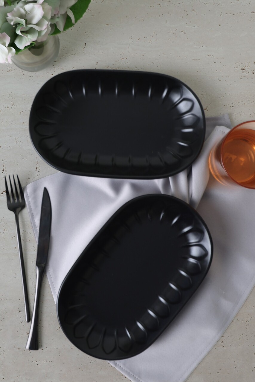 Set platou (2 bucăți), L'essentiel Maison, 275KRM2310, Antibacterian, Negru mat - view 2