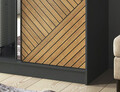 Dulap pentru haine cu oglinda ELTAP, Marrphy II, 120x60x220 cm, MDF/ABS, negru/maro
