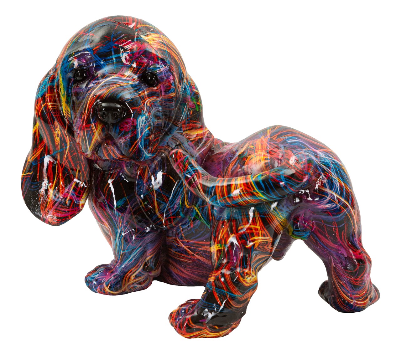 Decoratiune, Mauro Ferretti, Dog Psyco, 20x14x16.5 cm, polirasina, multicolor - imagine 6