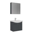 Set Dulap de Baie cu Chiuvetă și Oglindă (2 Piese), Hanah Home, Purus 65, Antracit mat