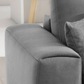 Coltar extensibil stanga 4 locuri ELTAP, LT-04NU, Dalia, 289x190x95 cm, lemn/poliester, gri