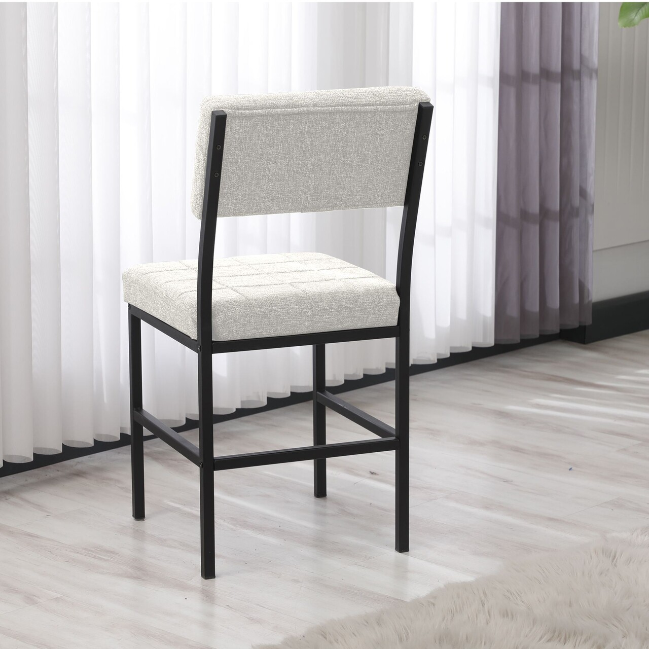 Scaun, Hanah Home, Dubai, 40x82x40 cm, Crem - view 4