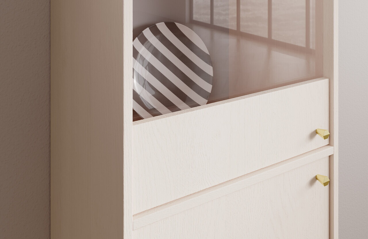 Dulap de bucatarie ADRK, Tili, 51.8x40.8x195 cm, PAL laminat, bej — imaginea 5