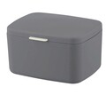 Cutie depozitare Barcelona, Wenko, 19.5x16x11 cm, plastic/TPE, gri inchis