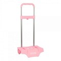 Troler pentru rucsac, Safta, Universal, 30 x 23 x 85 cm, otel/polipropilena, roz
