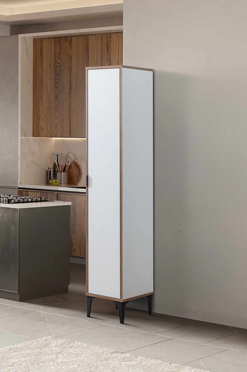 Dulap multifunctional, Hanah Home, Arden Single Door, 35x190x37 cm, Alb - imagine 4