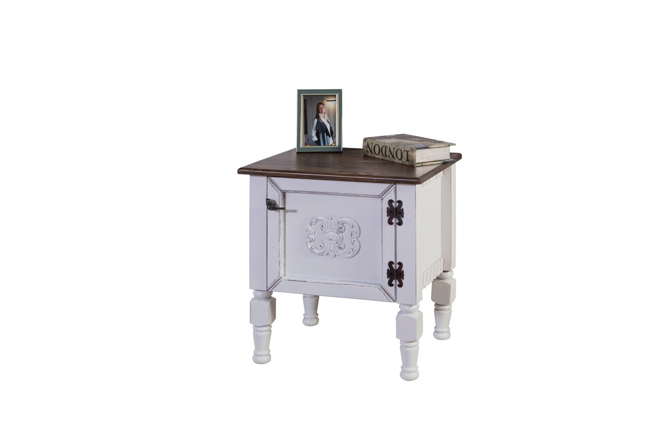 Noptiera, Ephelia, Ada Nightstand, 50x40x52 cm, MDF , Alb - 2 | YEO