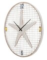 Ceas de perete Starfish, Mauro Ferretti, Ø 57 cm, fier, alb