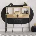 Birou, Elegance, Dustin, Stejar safir / negru