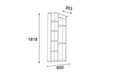 Corp biblioteca, Arnetti, Valerin, 60x161 cm, PAL, Pin Atlantic / Antracit