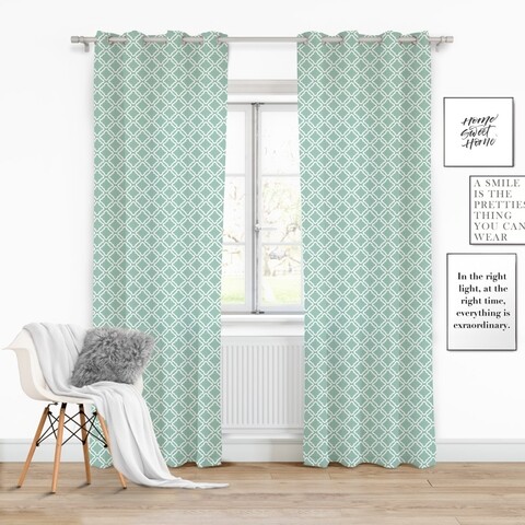 Draperie Clover Morska, Fashion Goods, 140x250, poliester, verde/alb