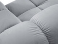 Coltar panoramic modular stanga 7 locuri, Bellis-51, Micadoni Home, 376x282x70 cm, catifea, albastru deschis