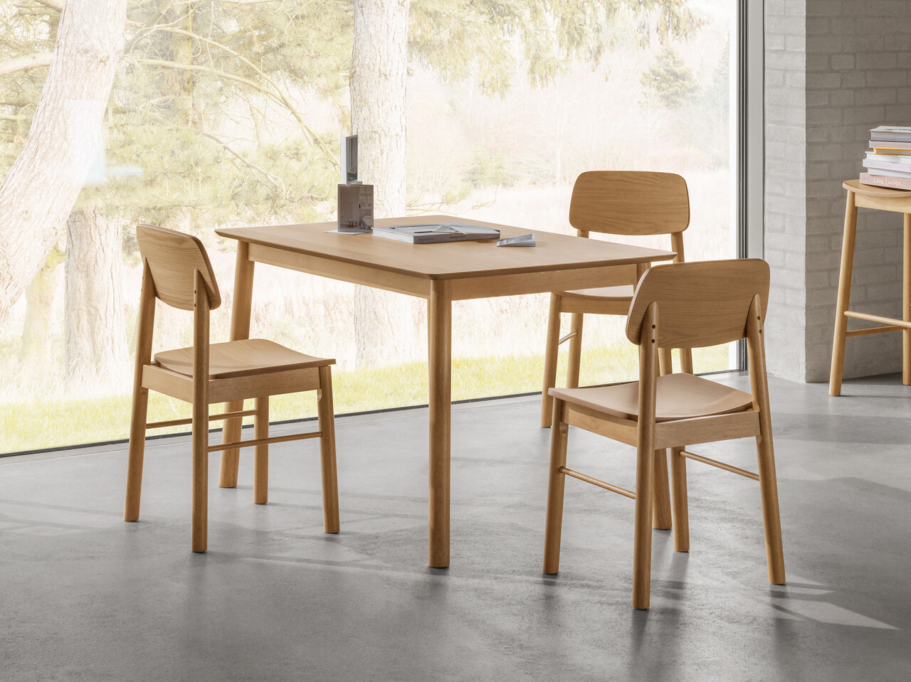 Scaun Barlow, Actona, 44x47.5x80 cm, MDF, stejar mat - view 5
