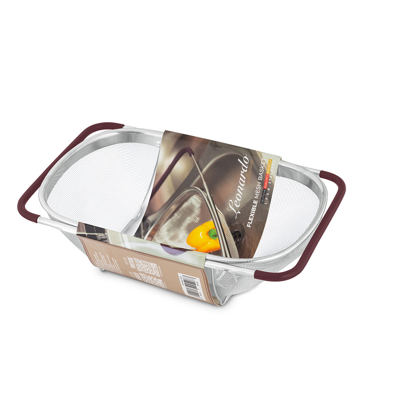 Strecuratoare cu manere reglabile Berlinger Haus, Leonardo, 34x24x11 cm, inox 18/10, argintiu/visiniu - imagine 10