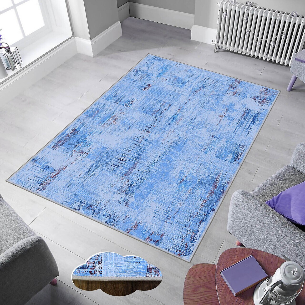 Covor Eexfab945-1 160x230 cm Poliester Multicolor