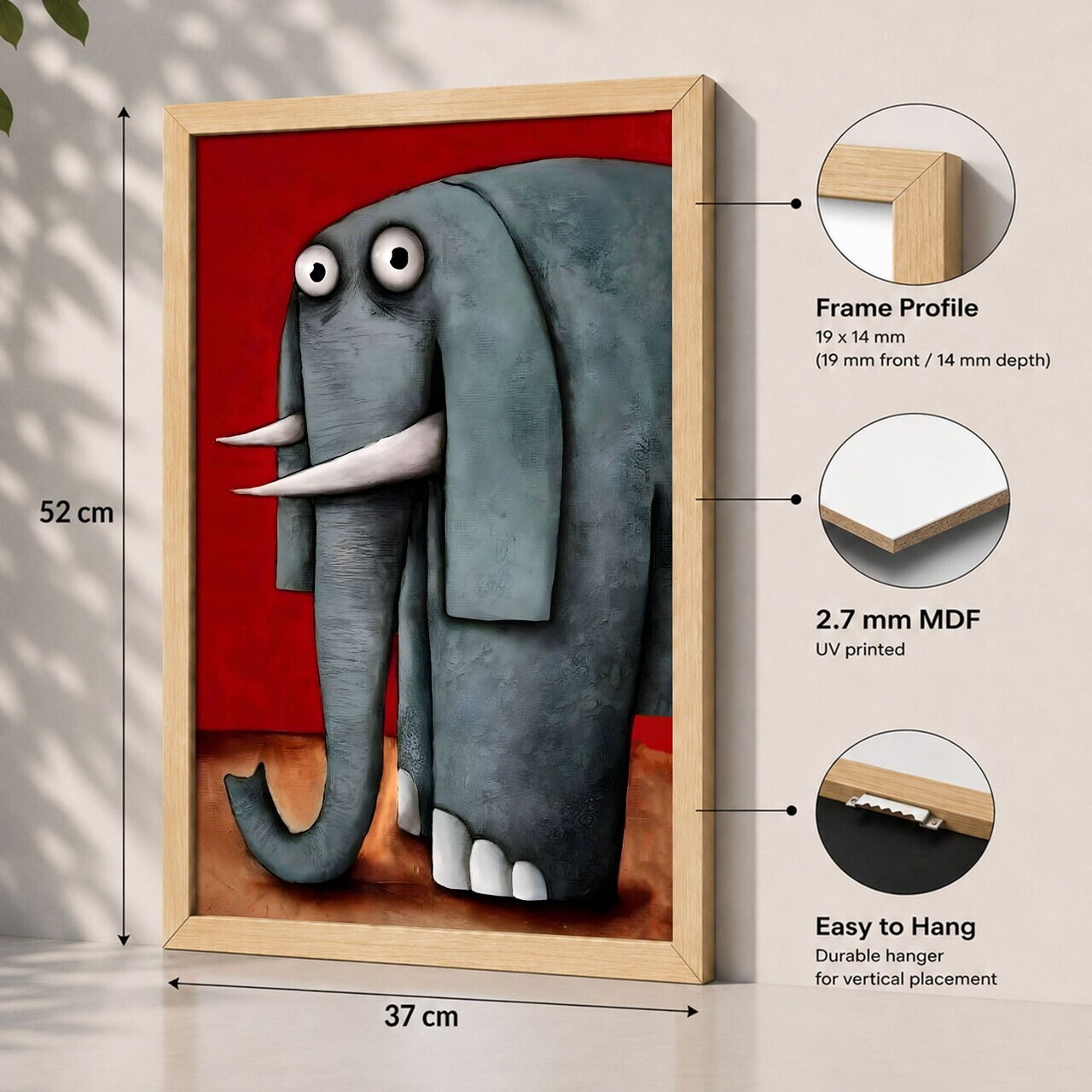 Tablou decorativ, 3752AACT-001, Fundal: 100% MDF (Grosime: 2,7 mm) Vopsire: Imprimare UV, Multicolor — imaginea 2