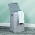 Cos pentru rufe Aldo, iDesign, pliabil, 35.5x35.5x64 cm, gri