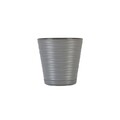Ghiveci cu farfurie, Tedi, 15 cm, plastic, gri