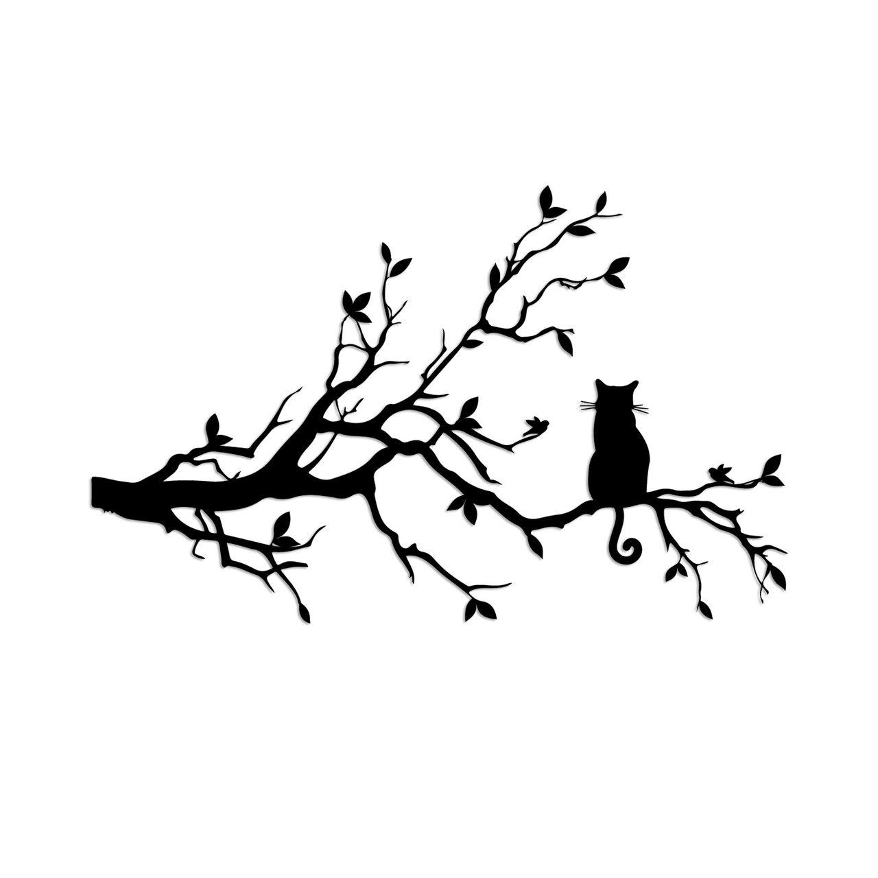 Decoratiune de perete, Cat 12, Dimensiune: 80 x 50 cm, Negru - view 4