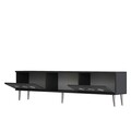 Comoda TV, Olivia, Dome, Antracit / Argintiu