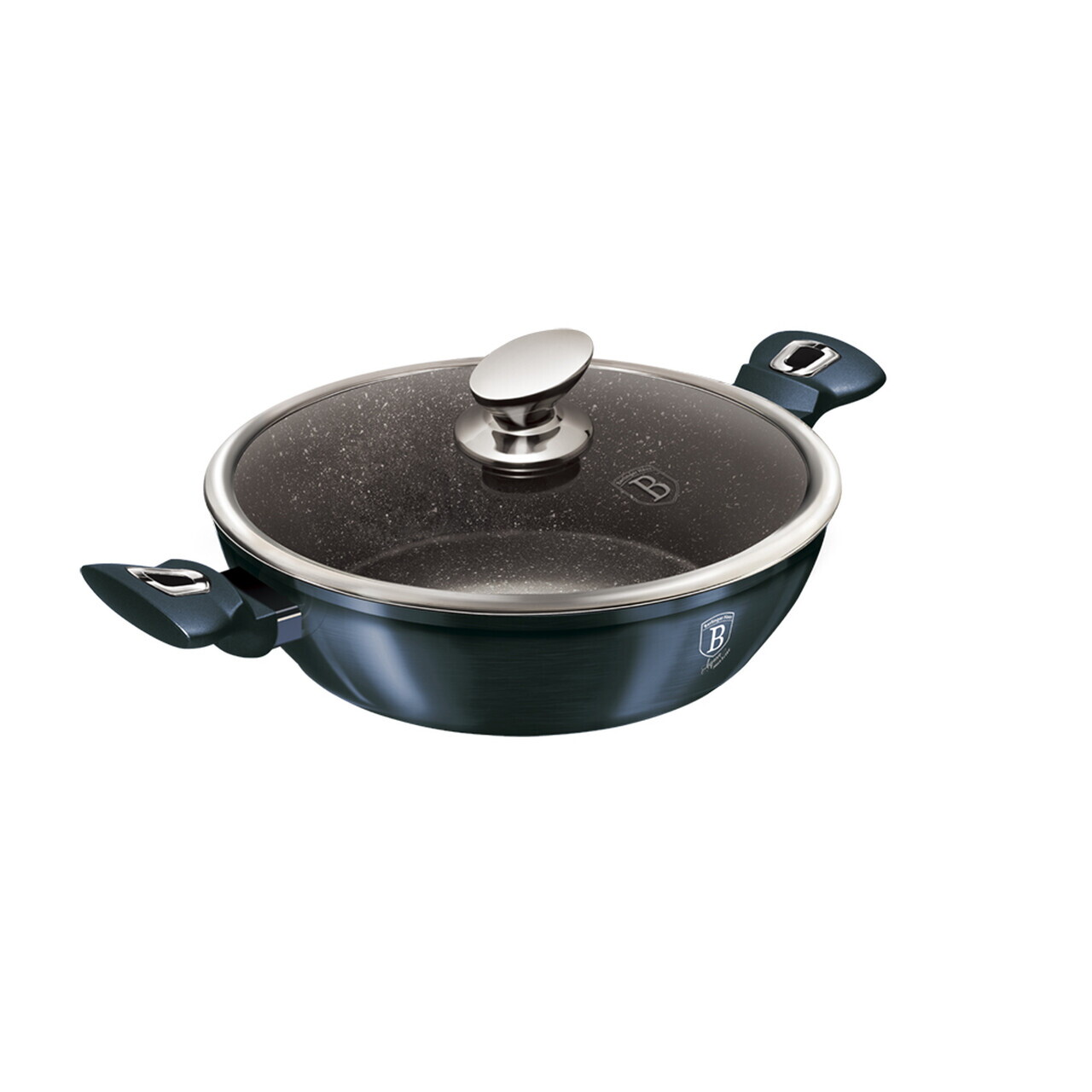 Oala cu capac Berlinger Haus, Aquamarine, 28 cm, 3.8 L, aluminiu forjat, blue - view 6