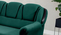 Coltar extensibil stanga 3 locuri ELTAP, L-070, Lord, 243x180x112 cm, lemn/poliester, verde inchis/negru