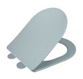 Capac de toaleta cu sistem automat de coborare Galati, Wenko, 36x46 cm, duroplast/plastic, albastru